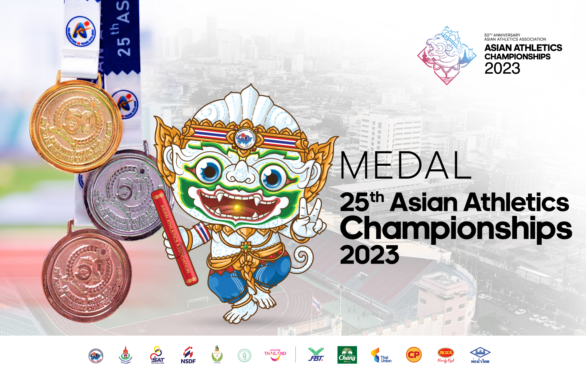 The medal awarded to successful competitors at “the 25th Asian Athletics Championships 2023”